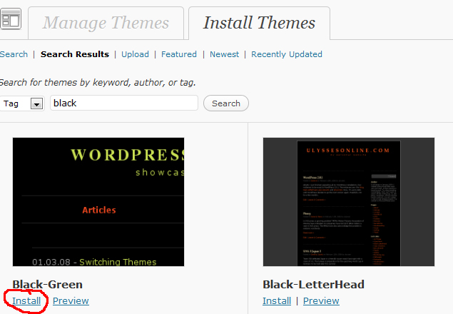 Install free WordPress theme