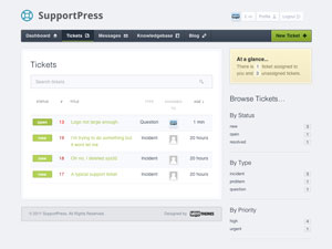 Woothemes supportpress is a professional help desk theme